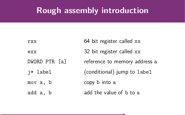 Rough intro to assembly